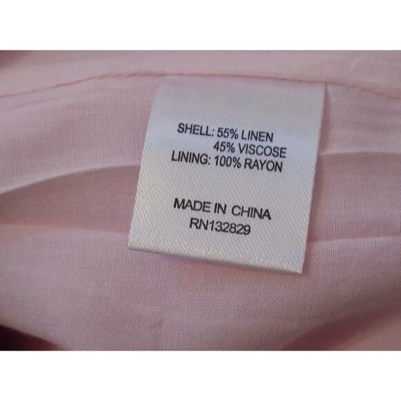 Lovers and Friends pink sundress wrap style spaghetti straps linen size Medium - Picture 9 of 9